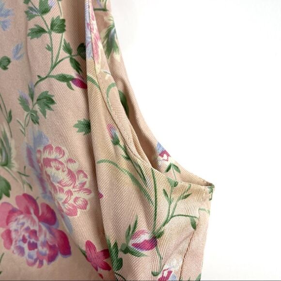 Vintage April Cornell Silk Floral Sleeveless Dress Sz 3 - Picture 9 of 9